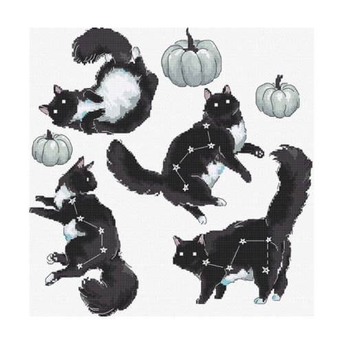 (image for) Cat Constellation Counted Cross Stitch Kit